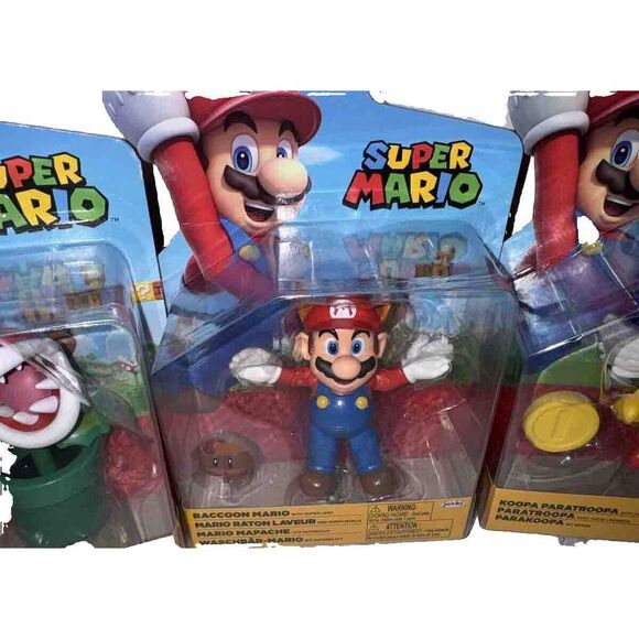 Mario Bros Magikoopa Paratroopa Mario Piranha Peach Action Figures Lot of 5 Set - Picture 3 of 8